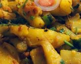 A picture of step 6 of Allu baingan fry.