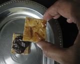 बादाम चिक्की चॉकलेट सैंडविच (badam tikki chocolate sandwich recipe in Hindi) रेसिपी चरण 6 फोटो