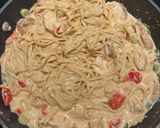A picture of step 9 of Sunshine Pasta - w lemon and Cajun Cream Sauce.