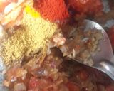 A picture of step 5 of Veg keema (soya granules).