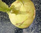 A picture of step 1 of Tandoori kohlrabi.
