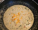 A picture of step 5 of Fettuccine Alfredo.