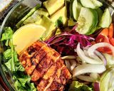 A picture of step 7 of Chicken avocado salad #myvalentinesrecipecontest.