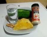 A picture of step 1 of Cucumber and Pineapple Smoothie.