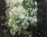 A picture of step 2 of Schezwan sauce noodles.