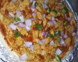 A picture of step 3 of Smoked chicken tikka flavour pizza 🍕🍕🍕🍕😋😋😋😋.