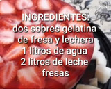 Foto del paso 1 de la receta: Gelatina de lechera con fresas encapsuladas!!!