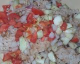 A picture of step 3 of Shinkafa da wake.