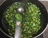 A picture of step 2 of Lemon Masala Crispy Bhindi.