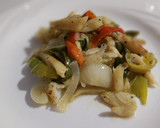Foto del paso 4 de la receta: Fajitas de filetes de pescado con pimientos y cebolla blanca