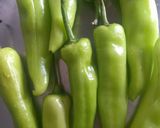 A picture of step 4 of Rajasthani Bharwa Besan Mirchi.