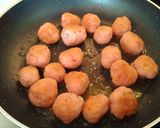 Foto del paso 13 de la receta Chipirones rellenos de sobrasada con albóndigas de pollo
