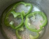 A picture of step 2 of Stir fried veggies stuffed in capsicum gravy.