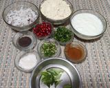 A picture of step 1 of Khandvi (Pitod).