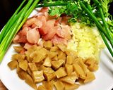 Hình bước làm 1 của món Cơm Chiên Thịt+Củ Cải Muối