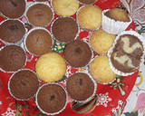 Foto del paso 3 de la receta: Cakes chocolate, vainilla y marmolado 😊