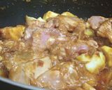 A picture of step 3 of Tinday gosht.