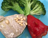 Foto del paso 2 de la receta: Keto- Plato combinado, de atún, brócoli y pimientos rellenos de bacalao