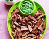 A picture of step 4 of Jimikand Chips/Fries. Healthy and Fasting Special.
