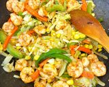 A picture of step 5 of Shrimp Fried Rice.