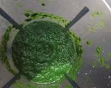 A picture of step 1 of Palak Chicken (spinach).