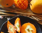 A picture of step 4 of Stuffed mango kulfi.