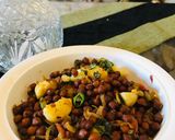 A picture of step 4 of Kala chana chaat.