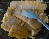 Gambar langkah 2 resipi Jagung Susu Keju.