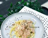 Gambar langkah 7 resipi Spaghetti Carbonara.