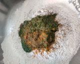 A picture of step 4 of Palak Puri😋.