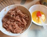 รูปขั้นตอนการทำที่ 3 ของ ขนมปังหน้าหมู ด้วยหม้อไร้น้ำมัน