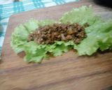 A picture of step 3 of Beef latus wrap.
