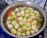 Hình bước làm 5 của món Canh bắp cải cuốn thịt bằm