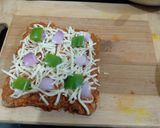 A picture of step 9 of Paneer tikka toast.