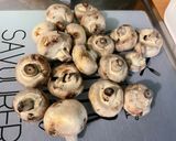 A picture of step 1 of Cod with Mushrooms, Cilantro, and Turmeric.