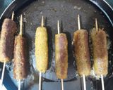 A picture of step 7 of Veg Seekh Kebab.