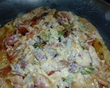 A picture of step 3 of Chappati pizza.