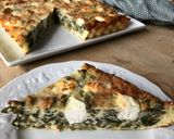 Une image de l'étape 4 de Quiche sans pâte épinard chèvre.