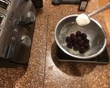 A picture of step 5 of Cherry Almond Skillet crumble.