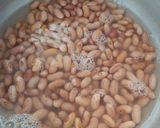A picture of step 1 of Fried Kholar Beans with Napa (Kidney Beans with Basil).