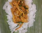 Foto langkah ke 5 dari resep Nasi bakar ayam suwir kemangi.