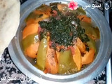 طاجين بالدجاج مخضر بطاطا حلوة😋👌