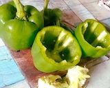 Foto langkah ke 1 dari resep Biber Dolmasi Rice Cooker (Nasi Kantong Paprika Khas Turki dengan Rice Cooker).