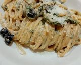 Foto del passaggio 7 della ricetta Spaghetti con Biete Spinaci Panna e Parmigiano
