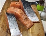 Tejszínes lazacfilé puliszkával recept fázis 5 fotója