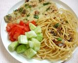 Foto langkah ke 14 dari resep Pasta aglio e olio + ikan grill dori + salad 478 kcal #menudiet.