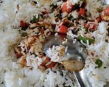 A picture of step 4 of Vegetables Fried Rice.