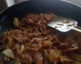 A picture of step 2 of Rajma rice with papad and onion salad.