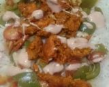 A picture of step 17 of Spicy BBQ chicken ricewith stir fry vegetables.