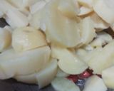 A picture of step 1 of Falahari Aaloo.